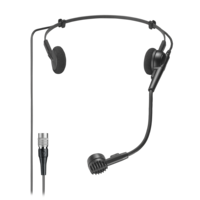 CARDIOID CONDENSER HEADWORN MICROPHONE WITH 55" CABLE TERMINATED WITH LOCKING 4-PIN HRS-TYPE